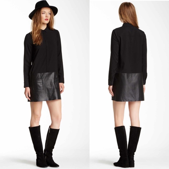 Rachel Zoe Dresses & Skirts - NWT Rachel Zoe Elorie Silk Leather Dress